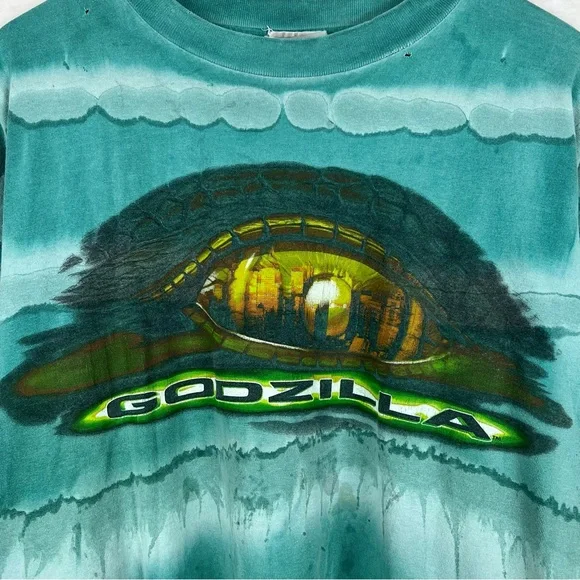 Vintage RARE 1998 Godzilla Movie Tie Dye T-Shirt XL